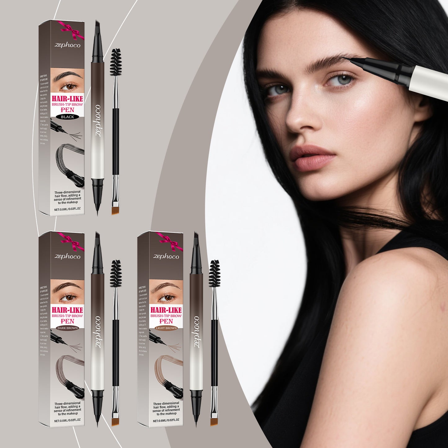 Natural Eyebrow Pencil for Makeup - Custom Color Shades & Brush Included