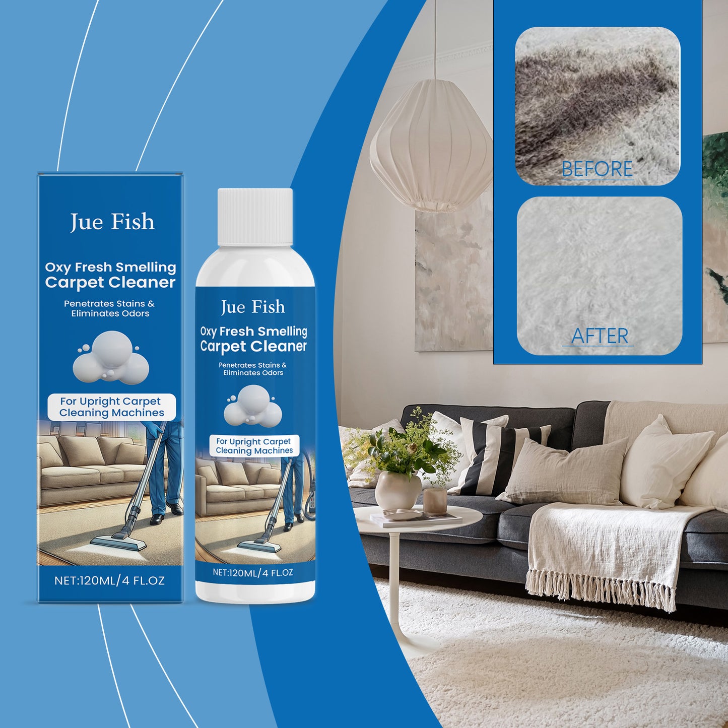 Carpet Cleaner 120ml Box - Household Cleaning Solution