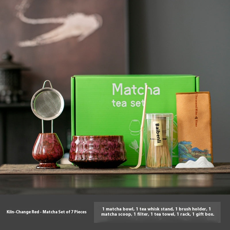 Matcha Tool Set - Ceramic Tea Ceremony Utensils for Household