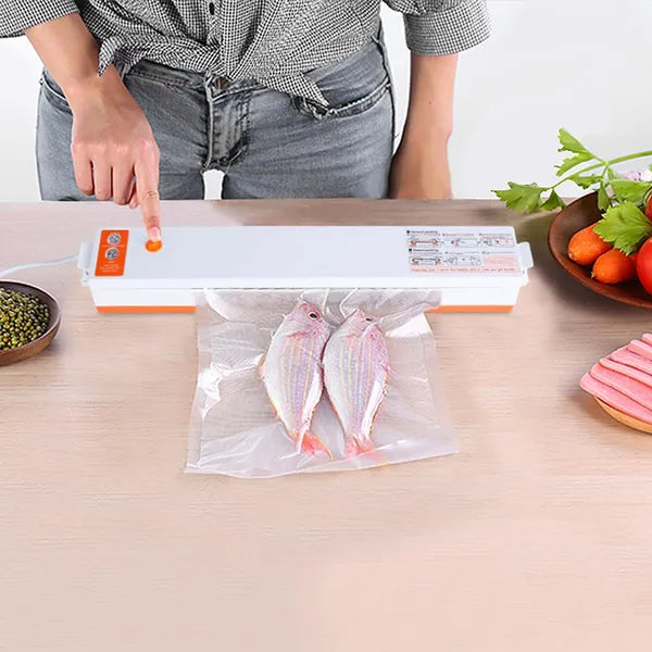Automatic Vacuum Sealer Machine for Food Storage - White