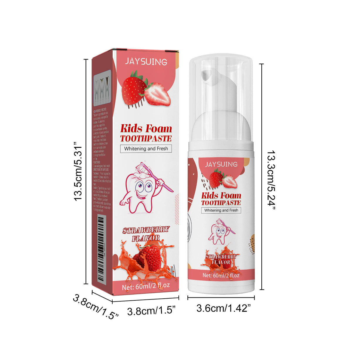 Children's Strawberry Foam Toothpaste 60ml