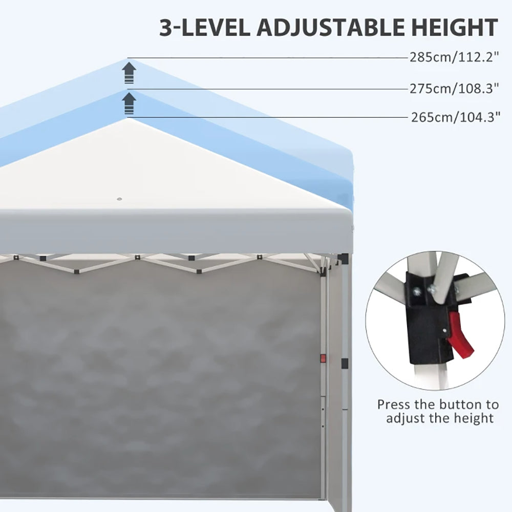 Height Adjustable Pop Up Canopy Tent - Cream White Event Shelter