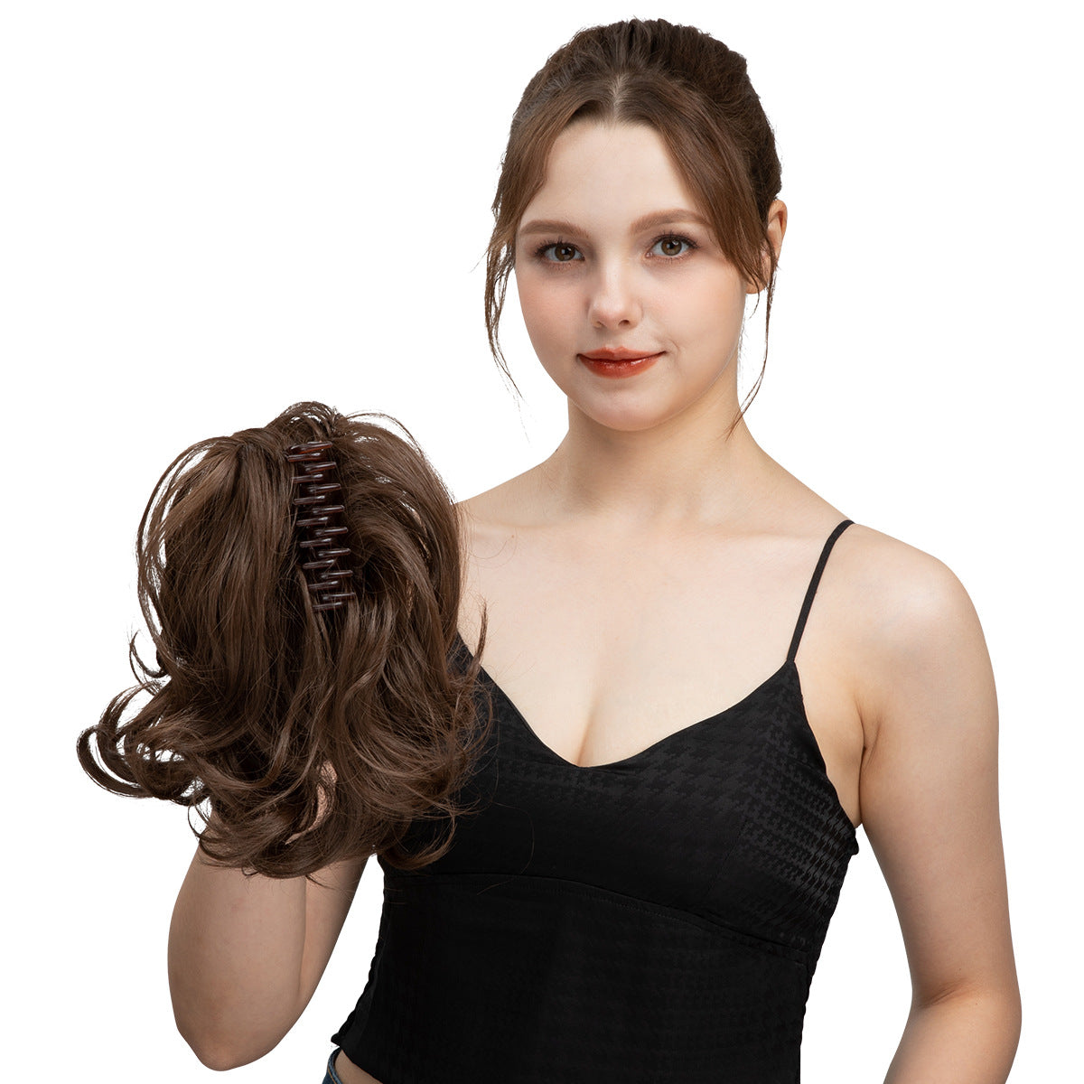 Adjustable Short Ponytail Wig Grip for Women - Natural Fluffy Hair Accessory