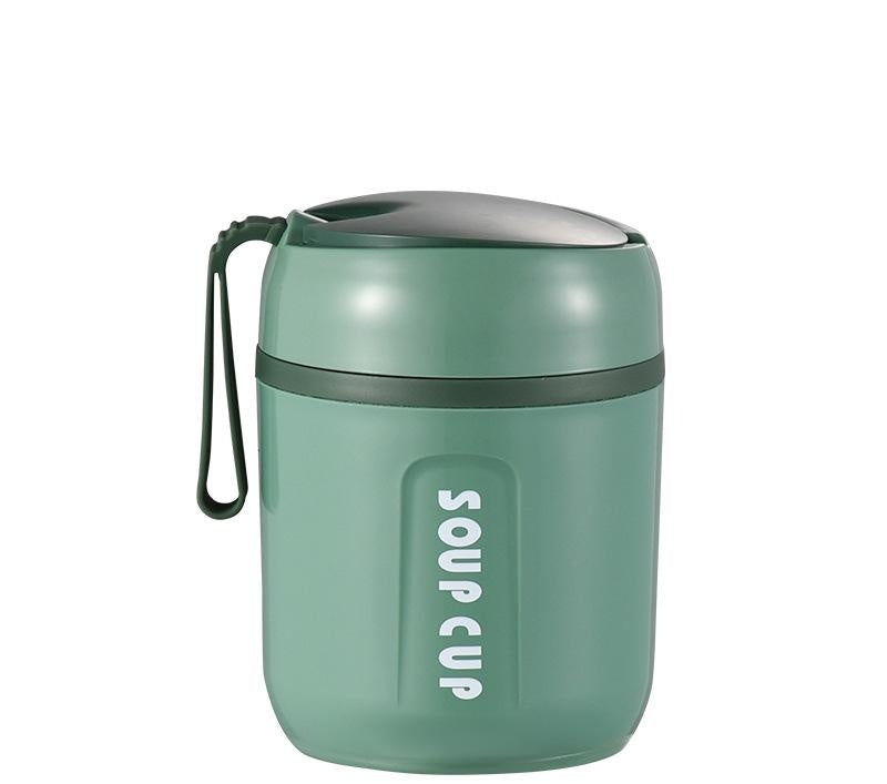 Stainless Steel Vacuum Cup with Lid and Spoon, Insulated Drinkware for Travel