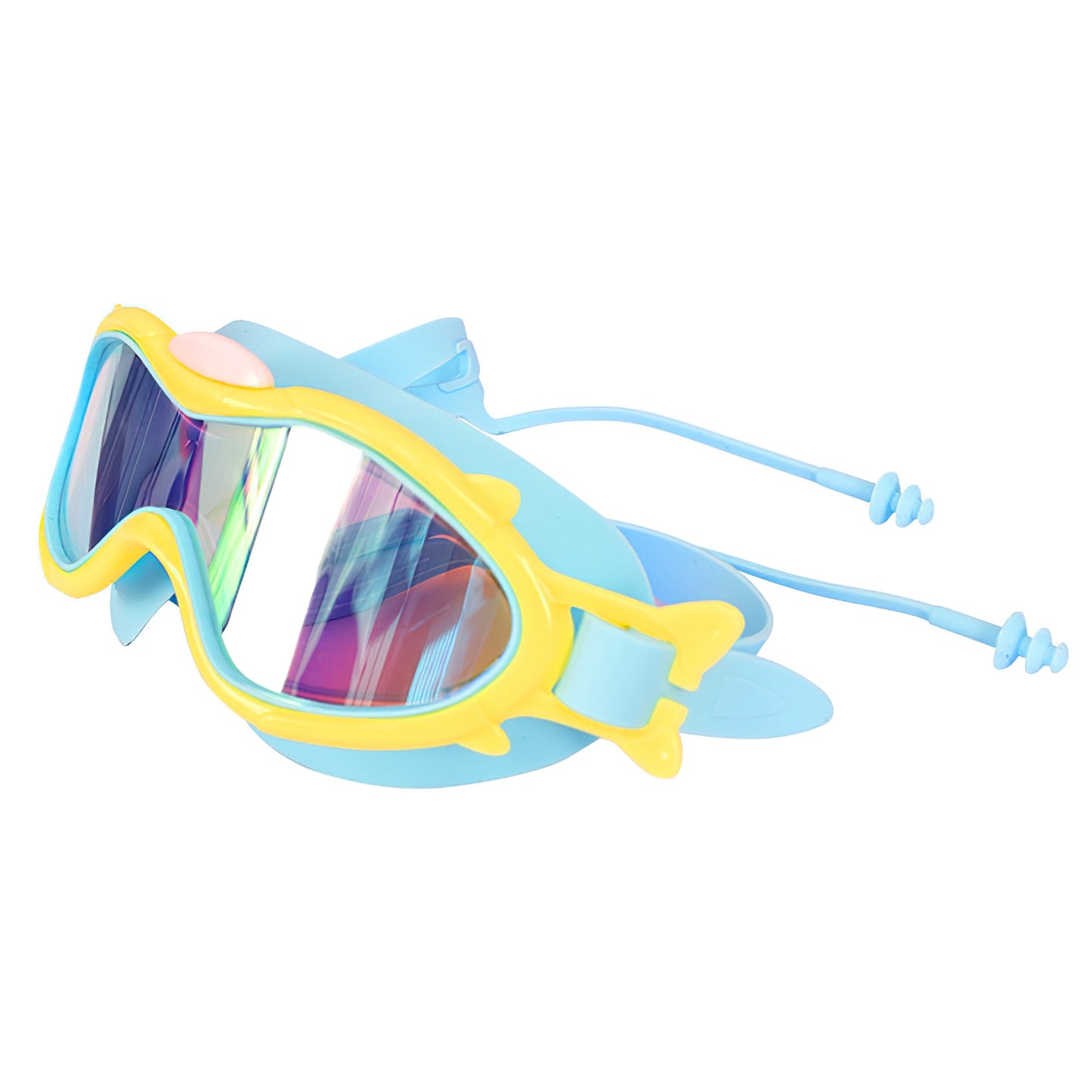 Kids Swim Goggles with Ear Plugs - UV Protection, Anti-Fog, Leak Proof