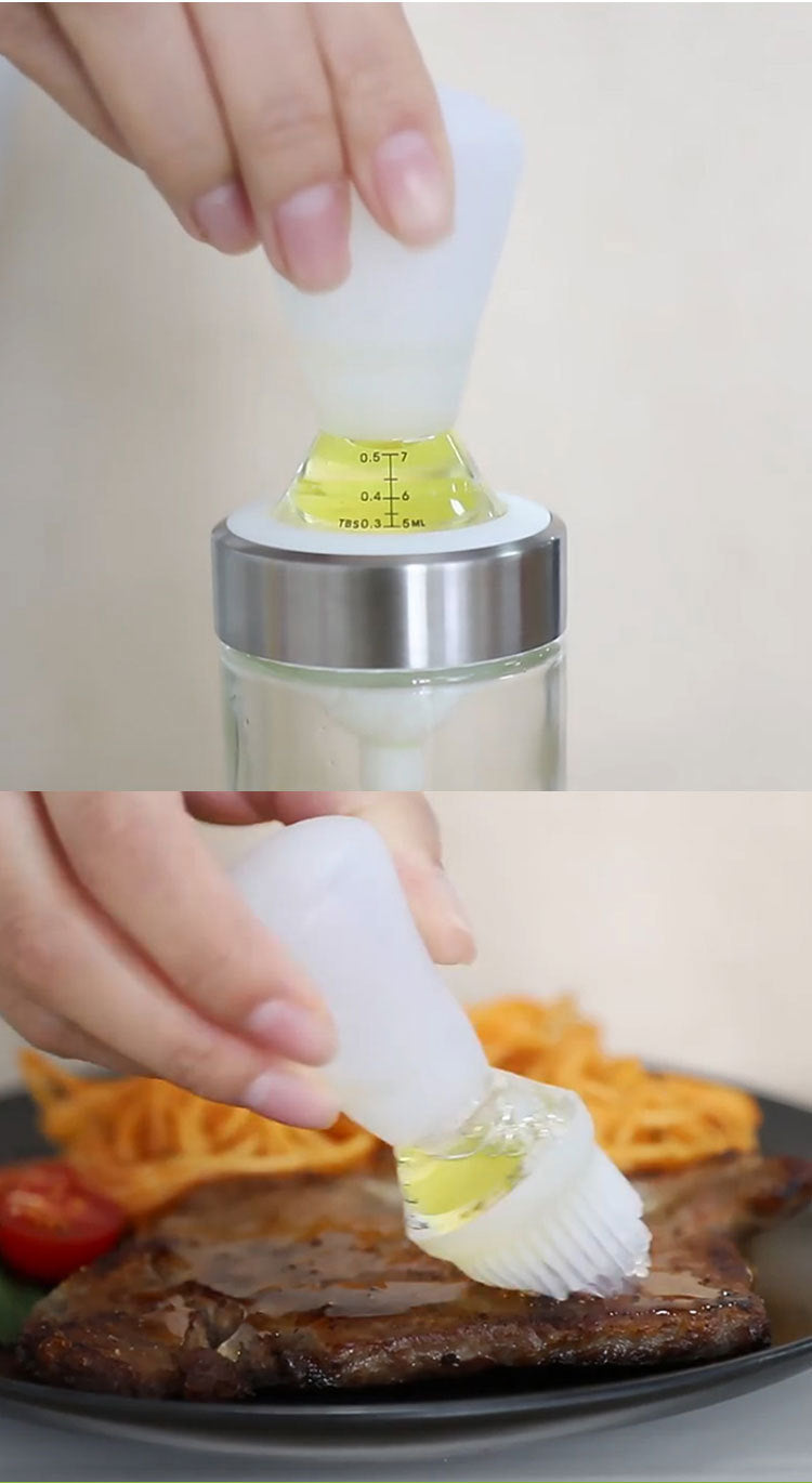 Glass Oil Bottle with High Temperature Resistance for Kitchen Storage