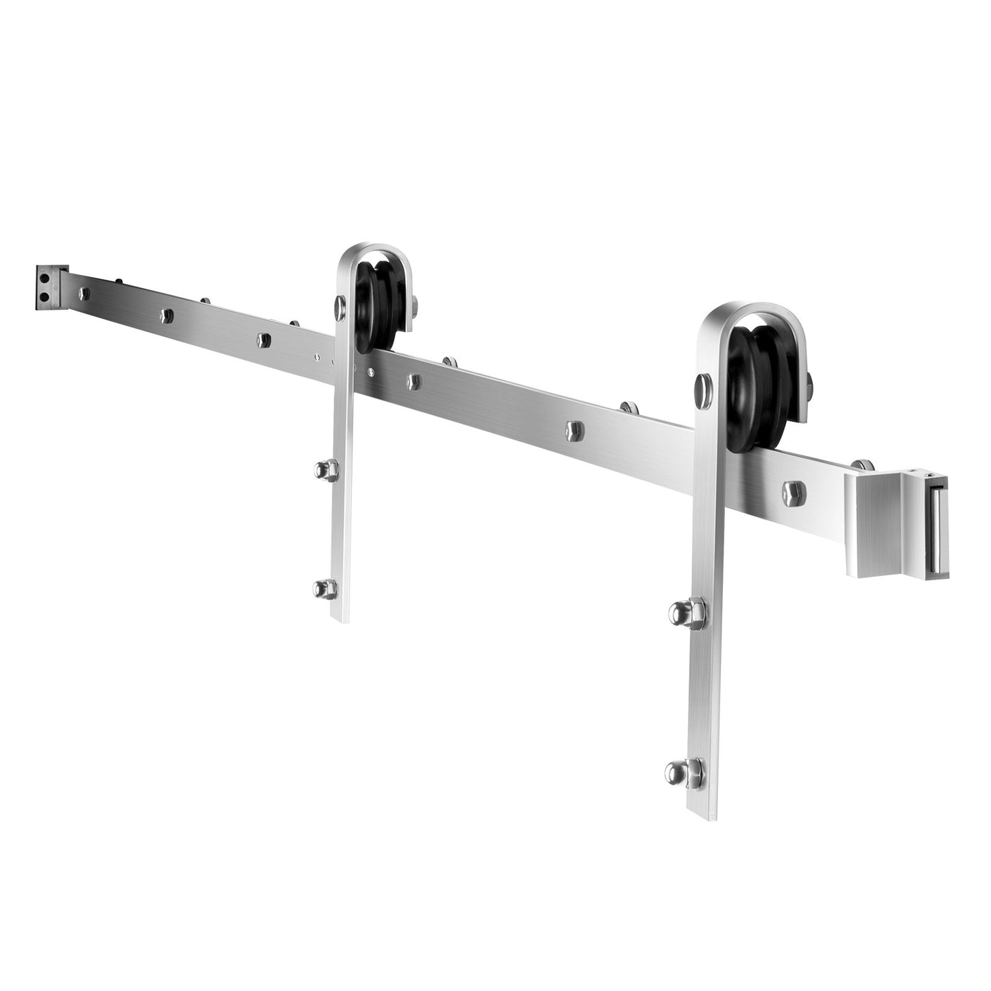8FT Sliding Barn Door Hardware Kit - Silver for Single Doors