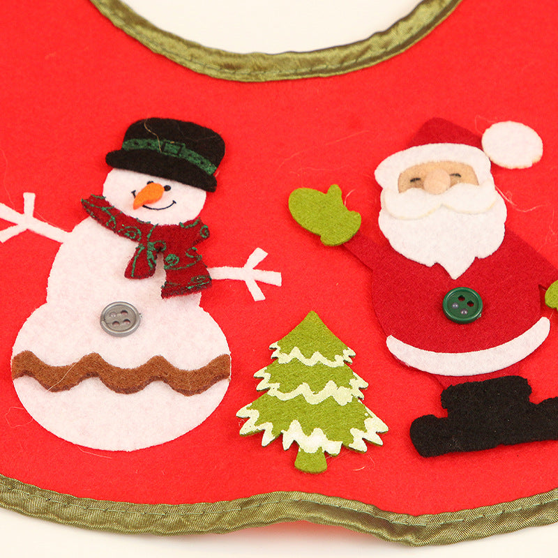 Christmas Tree Skirt 46cm Non-Woven Fabric Holiday Decor