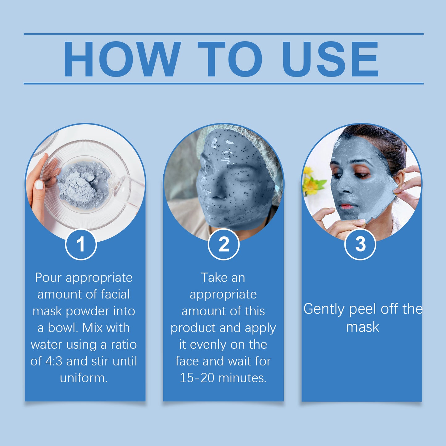 Hyaluronic Acid Peel-Off Facial Mask Powder - Hydrating & Brightening Skincare