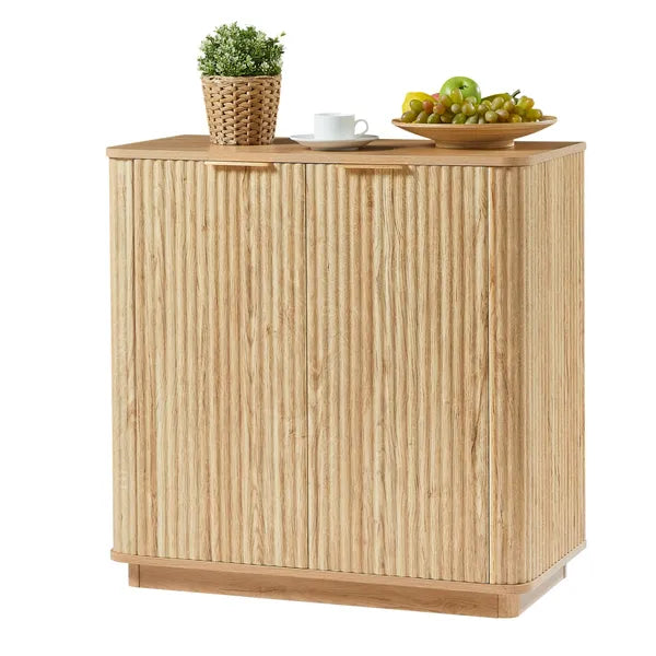 31.5'' Buffet Cabinet Sideboard With Storage Curved Wave Design For