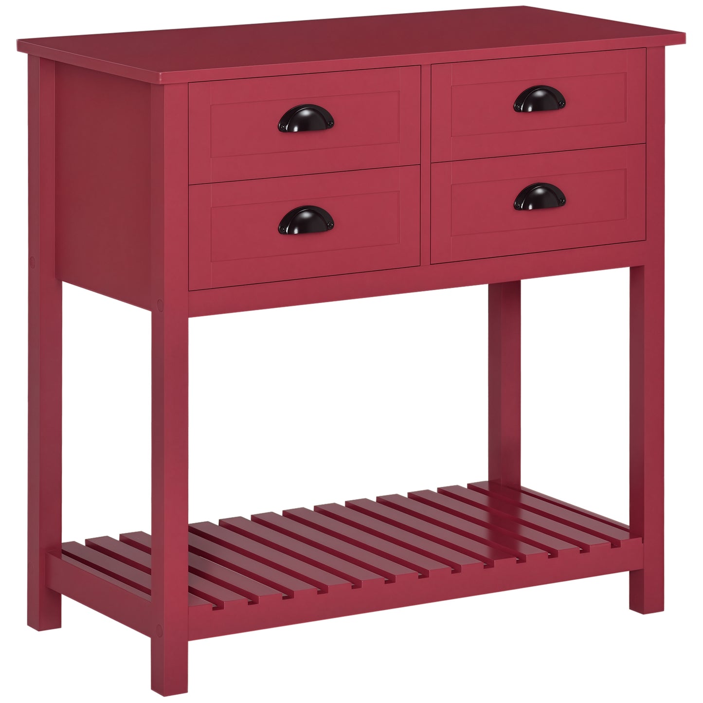 Sideboard Buffet Cabinet with Storage, Modern Coffee Bar 4 Drawers
