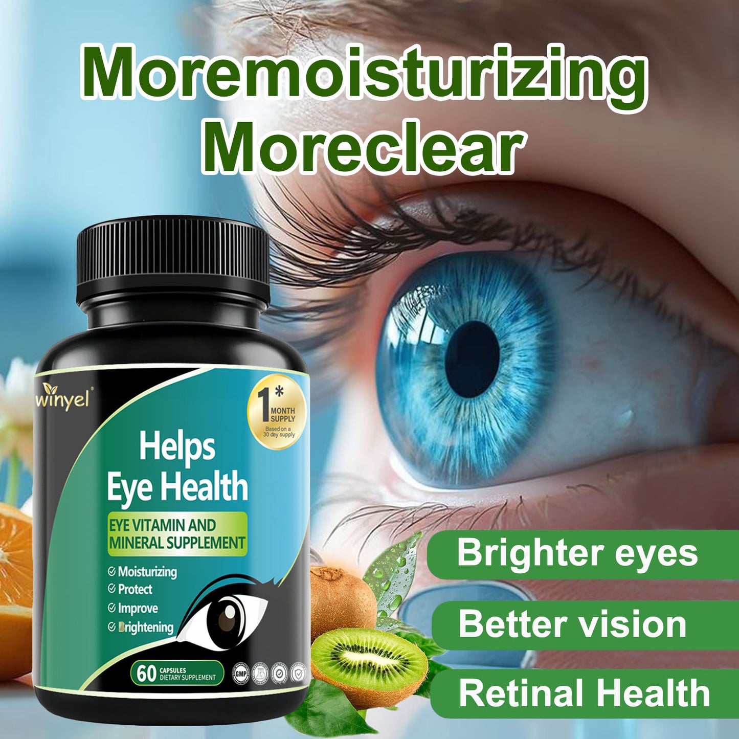 Lutein Eye Supplement - 30-Day Supply for Vision Clarity & Blue Light Support