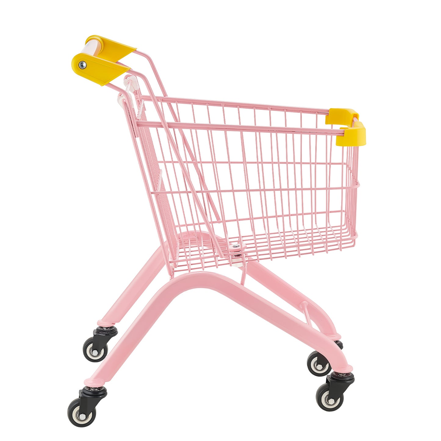 Kids Grocery Shopping Cart with Steel Frame & Wheels - Pretend Play Toy