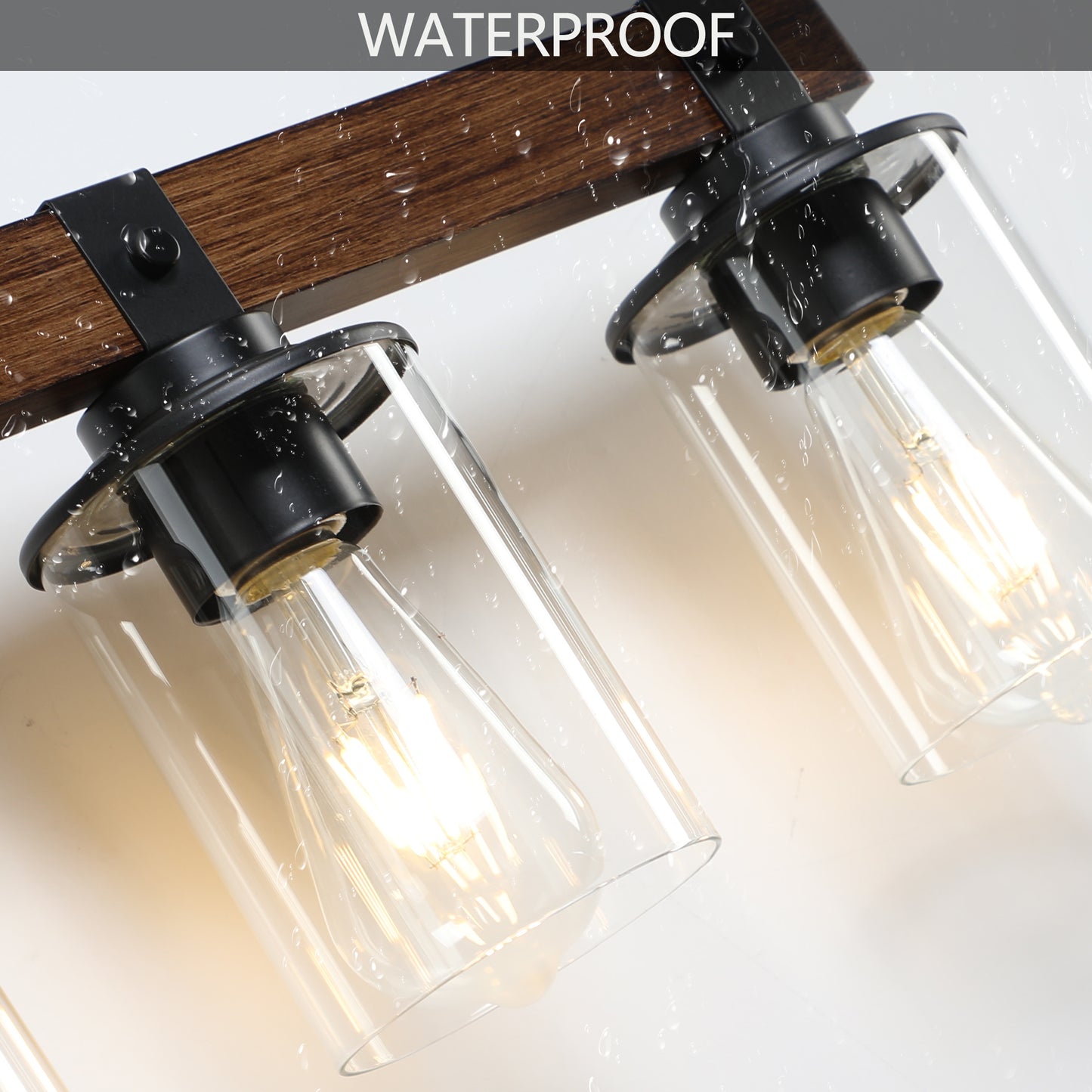 Rustic 6-Light Vanity Light Fixture - Industrial Bathroom Sconce