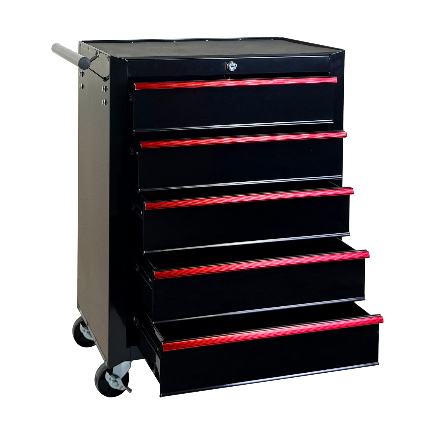 20-Inch Metal Rolling Tool Chest with 5 Drawers, Steel Storage Cabinet, Black