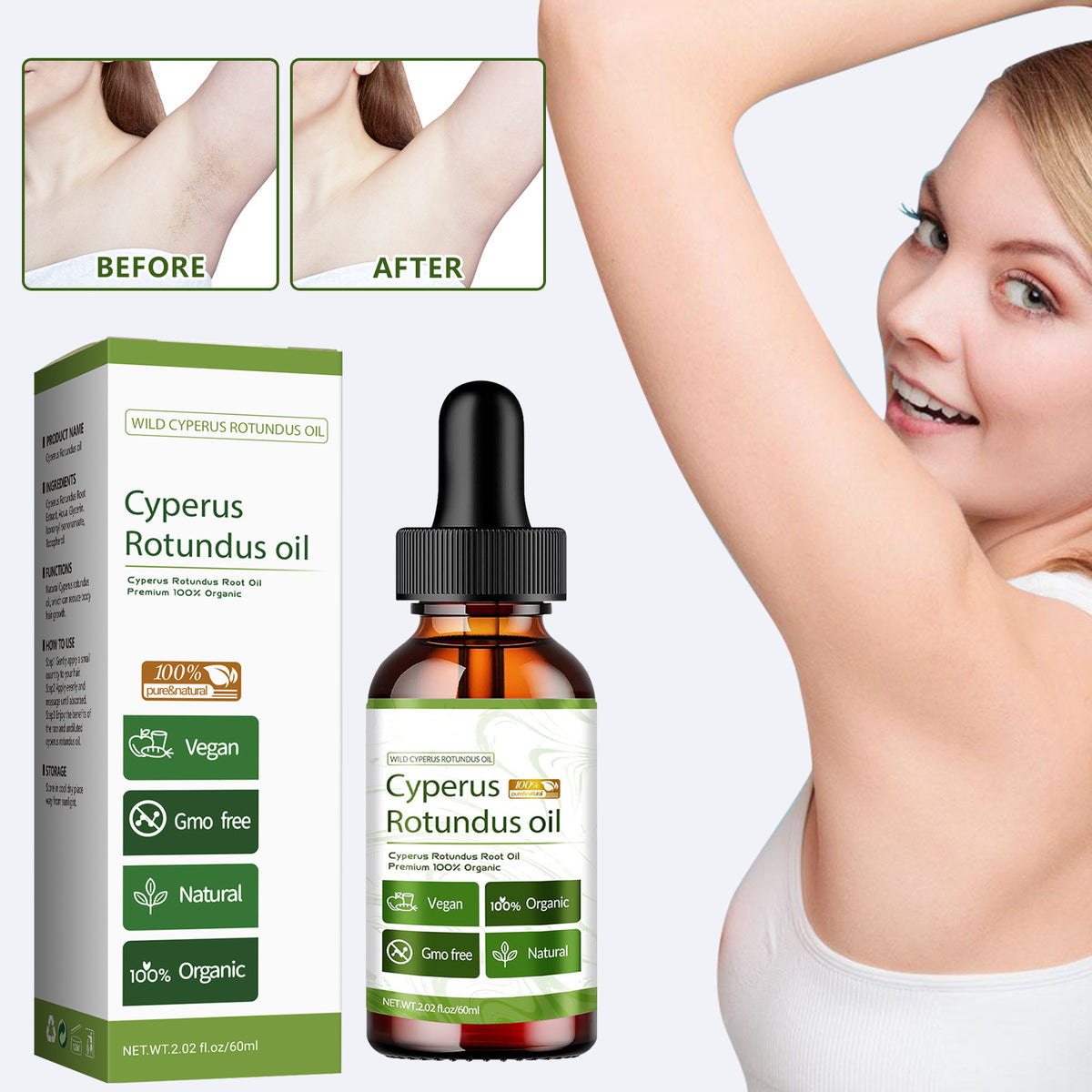 Cattail Hair Removal Oil Soothing And Reducing Hydrating