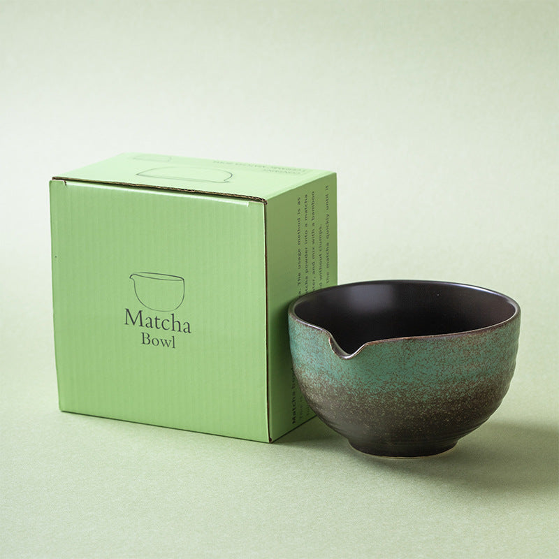Japanese-Style Ceramic Matcha Bowl Set for Tea Preparation - Multiple Colors