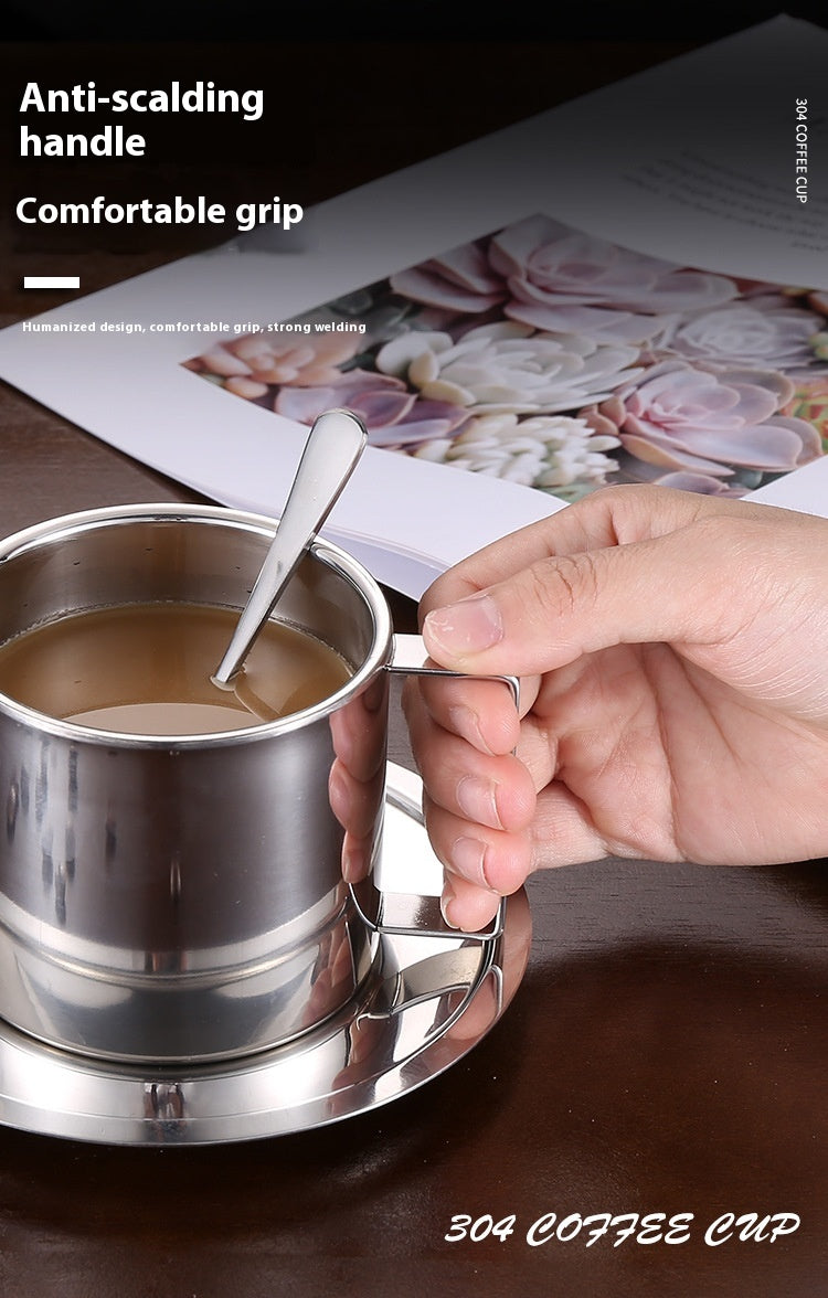 Double-Layer Insulated Stainless Steel Mug - 180ML/200ML for Home & Office