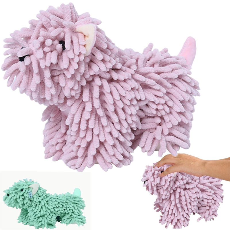 Cute Puppy Shaped Kitchen Towel with Hanging Loop - Absorbent