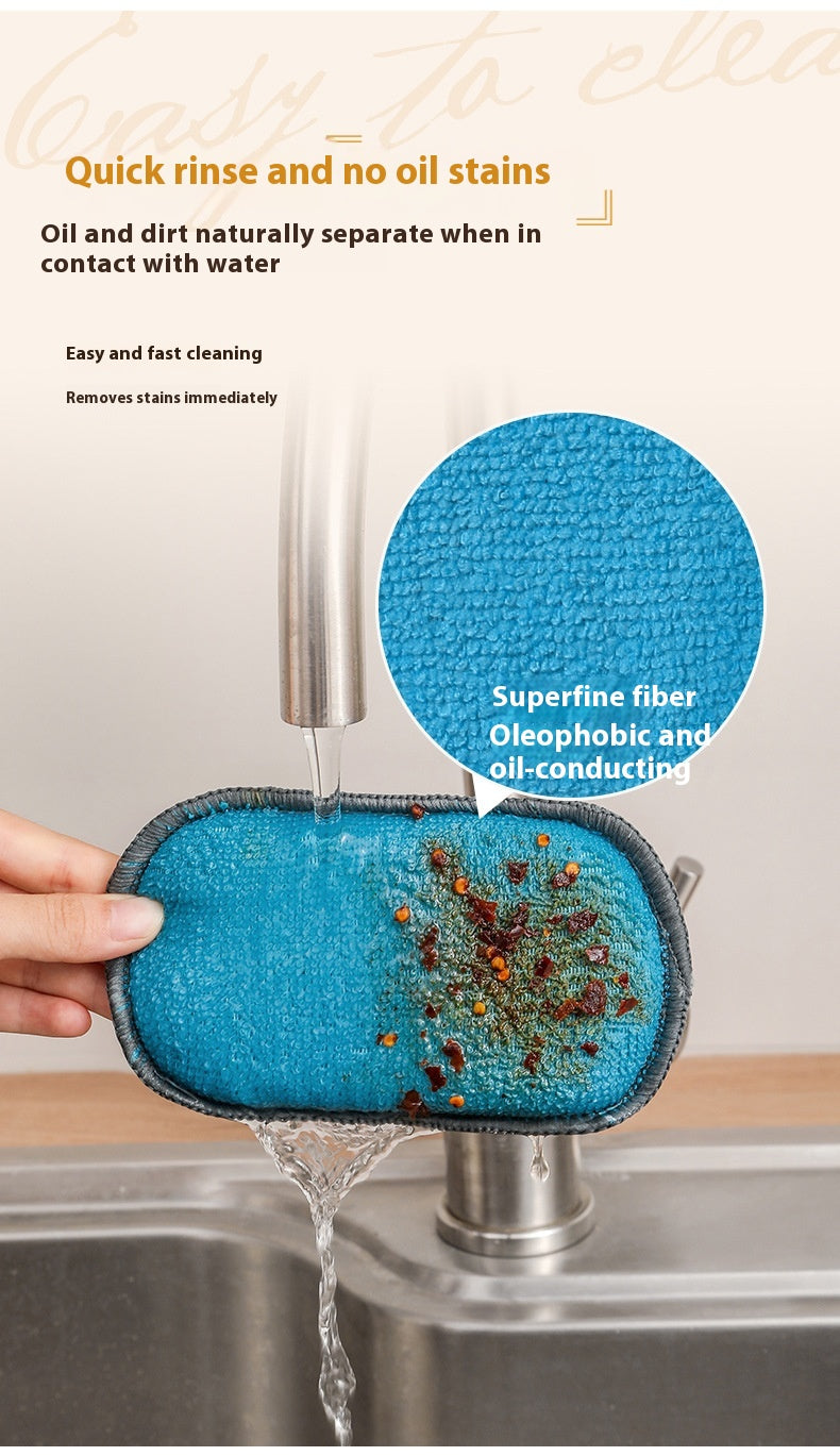 Microfiber Kitchen Dishwashing Sponge Mop - Thick, Absorbent Cleaning Tool