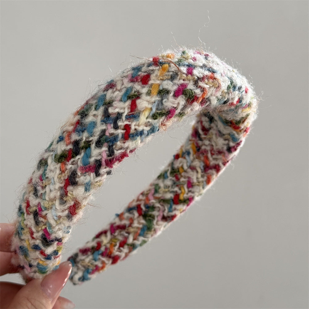 Women's Knitted Wide Brim Hair Band & Scrunchie Set