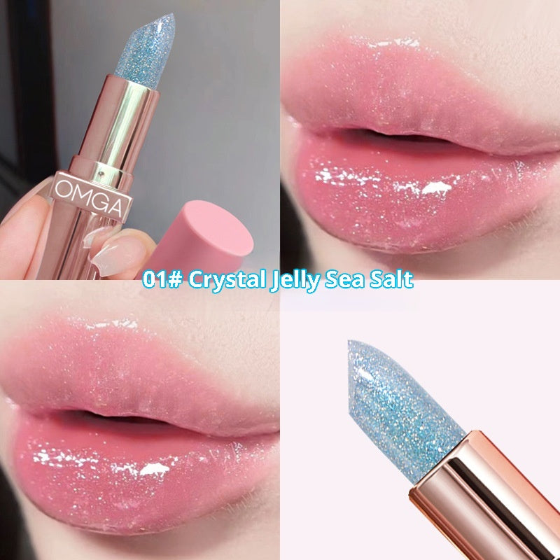Color-Changing Lipstick Pearlescent Glittering Waterproof Moisturizing Lip Makeup
