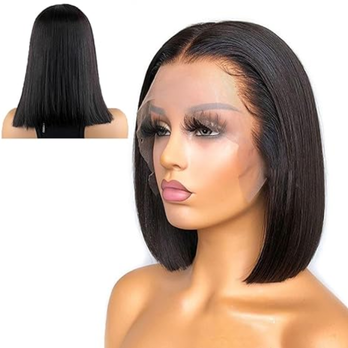 13x4 Lace Front Bob Wig - 150% Density Straight Human Hair