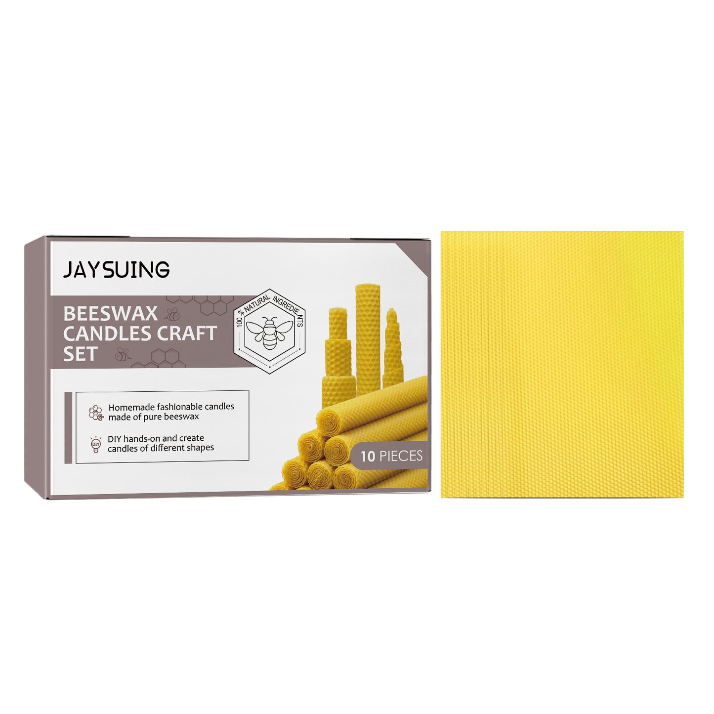 Natural Beeswax Tablets for DIY Candle Making and Creative Crafts