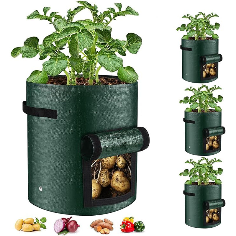 10 Gallon Potato Grow Bags 6 Pack Heavy Duty Garden Plant Containers with Handles