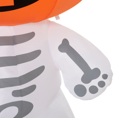 6ft Halloween Inflatable Smiling Skeleton Ghost Decoration