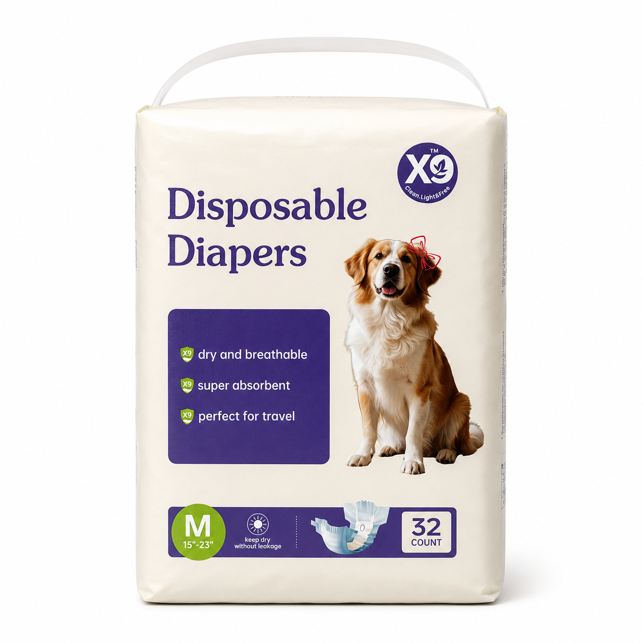 Disposable Female Dog Diapers - Leak-Proof, Breathable & Soft Skin-Friendly Fit