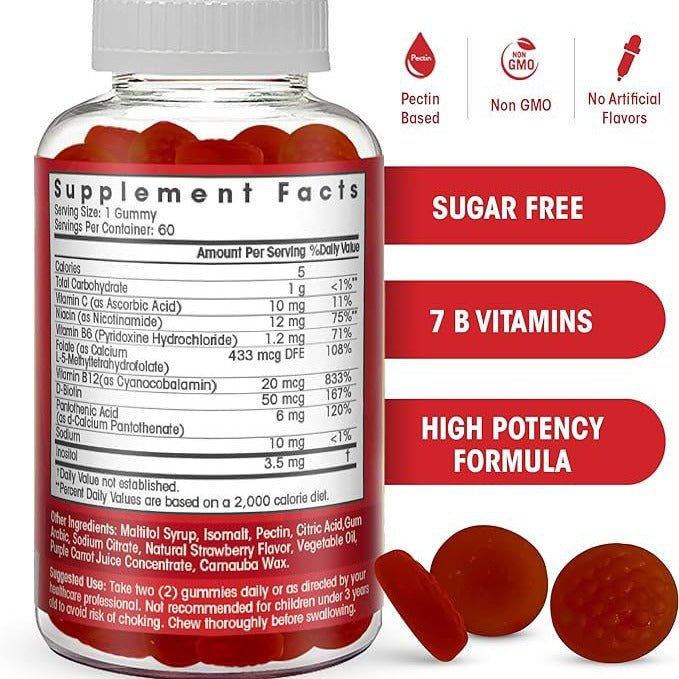 Vitamin B Complex Gummies - 60 Count