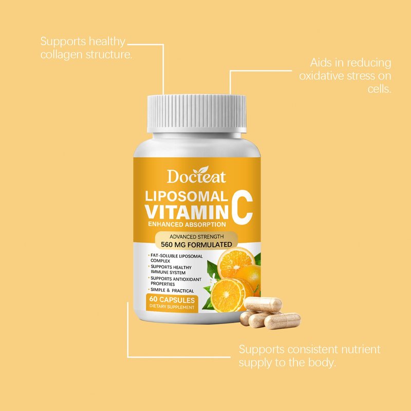 Liposomal Vitamin C Capsules with Collagen & Biotin - 60 Count