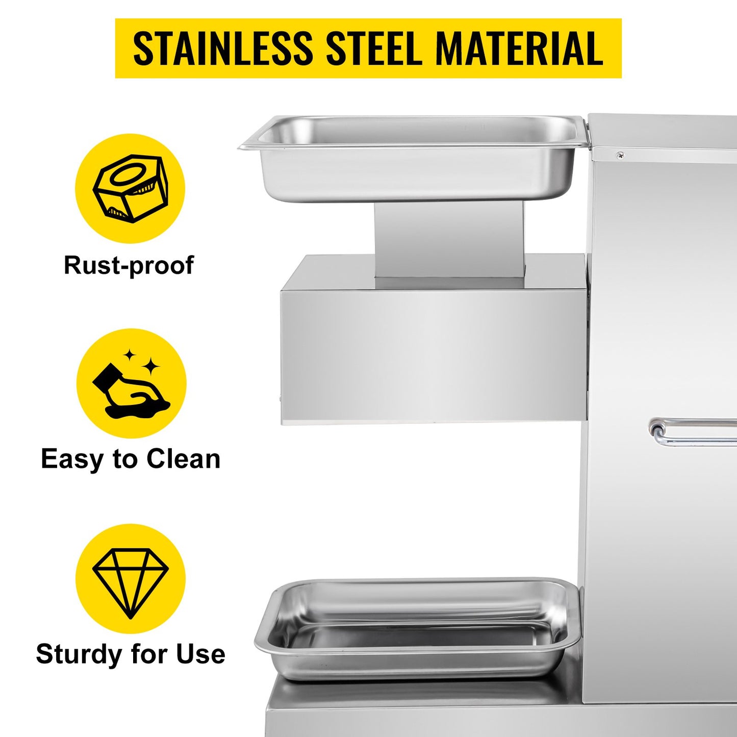 Commercial Meat Slicer Machine 110V 750W Stainless Steel Food Cutter