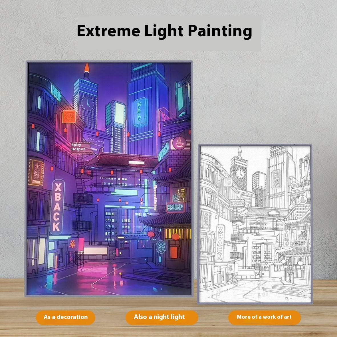 Night View Light Painting LED Luminous Art Decor - Multiple Sizes