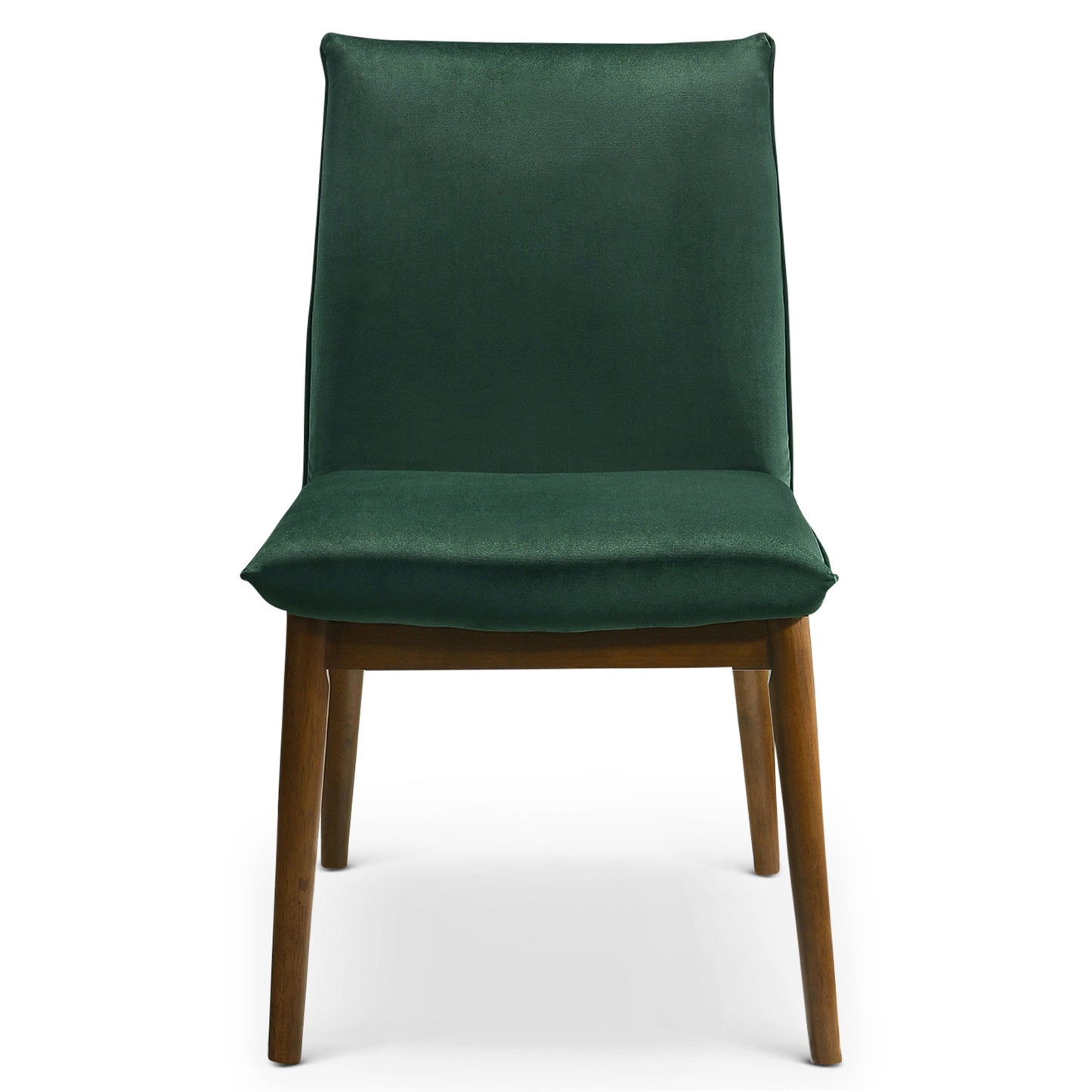 Monza Dark Green Velvet Dining Chair Set Of 2 35 H X 20.3 W 24.4 D