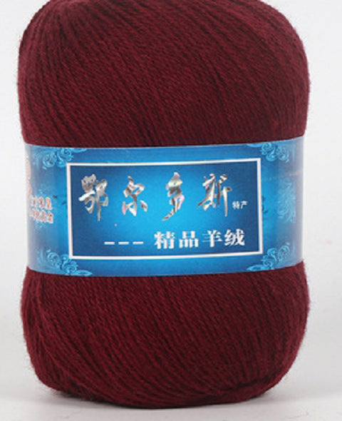 Hand-Knitted Cashmere Yarn for Knitting & Crocheting - Medium Coarse Pure Wool Thread