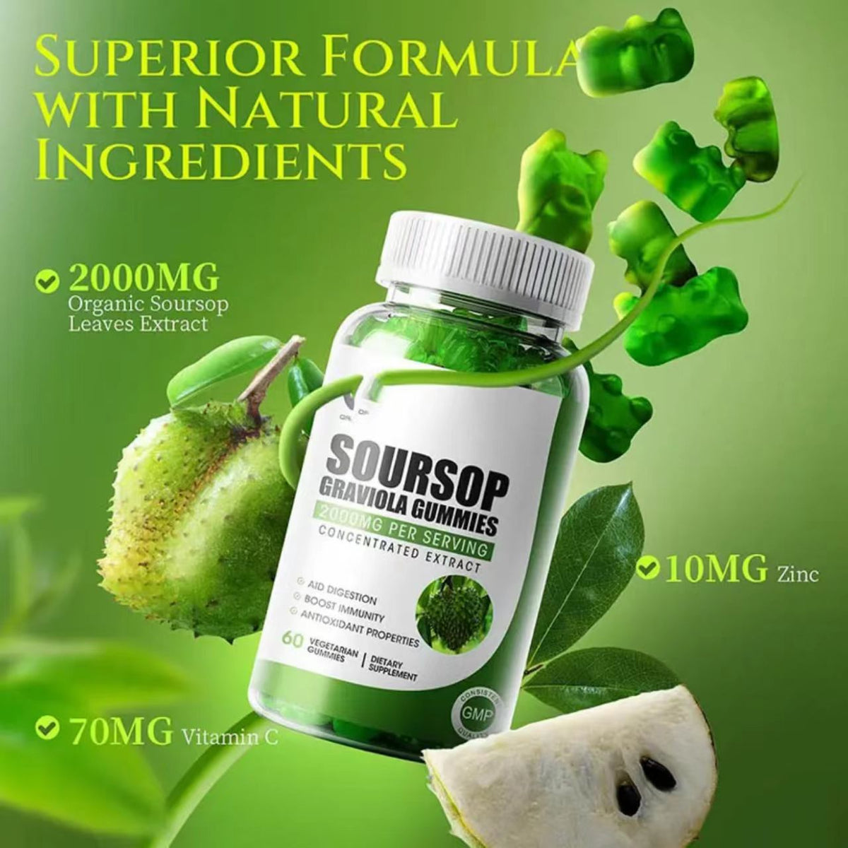 Soursop Gummies 220g - Candied Fruit Snack