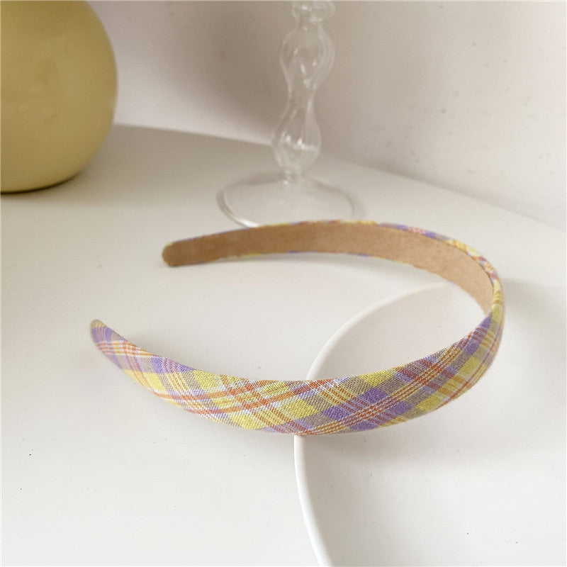 Plaid Flower Fabric Headband