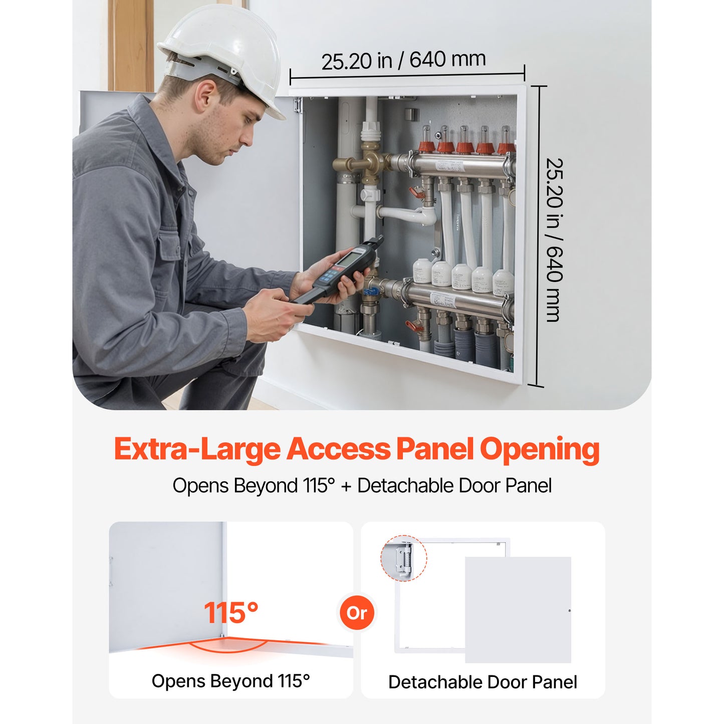 Galvanized Steel Access Panel for Drywall Ceiling & Wall 25x25 Inches