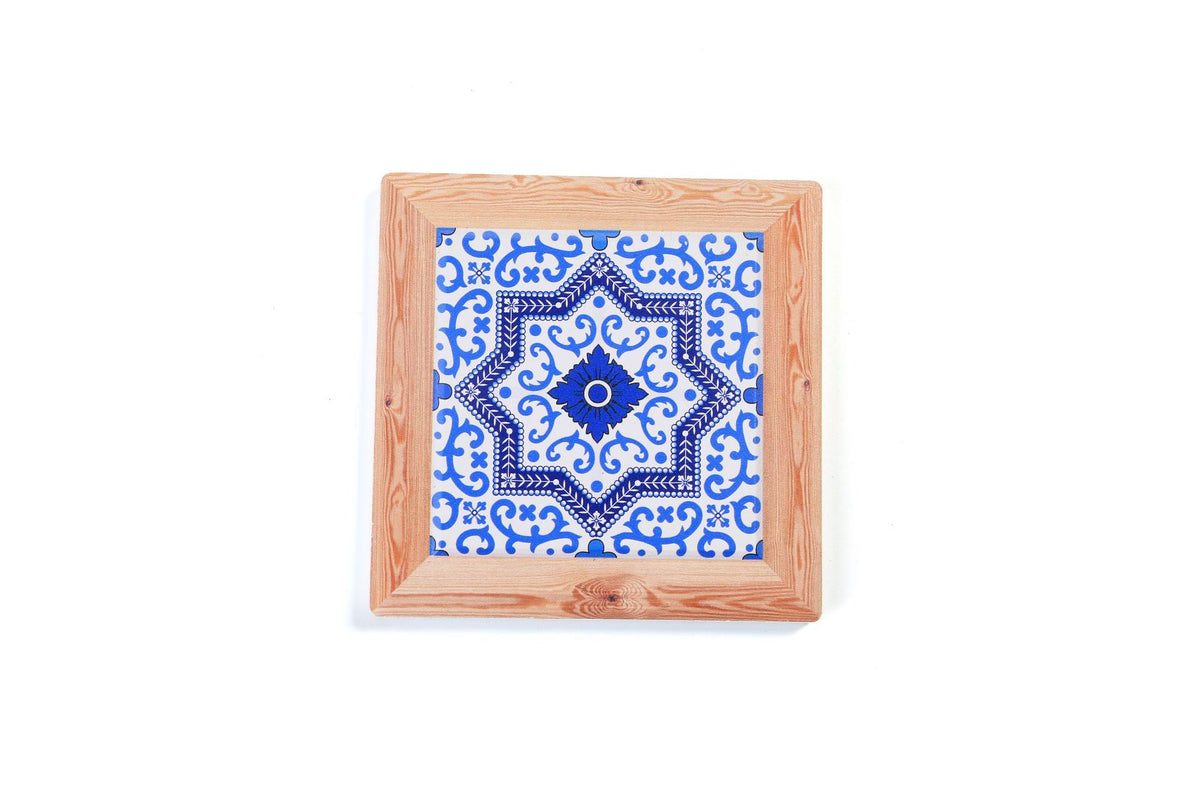 Chinese Style Ceramic Cork Cup Mat - Dinnerware, Non-Slip Coaster Set