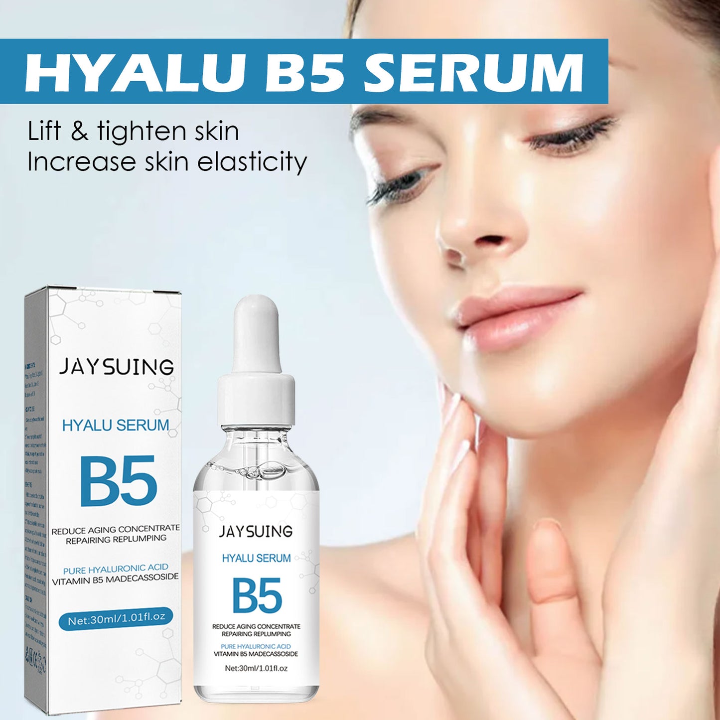 Hydrating Face Serum with Hyaluronic Acid - Anti-Aging & Firming Facial Care