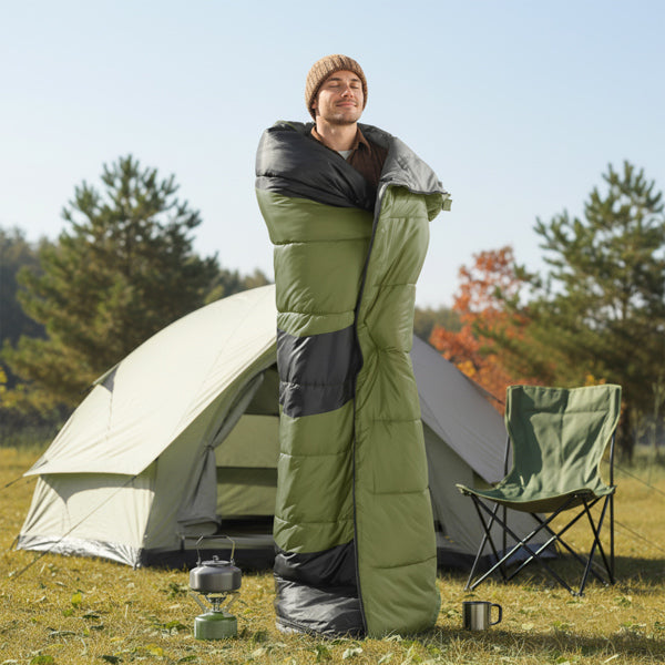 Heated Sleeping Bag with USB Heating Pads - Waterproof & Lightweight
