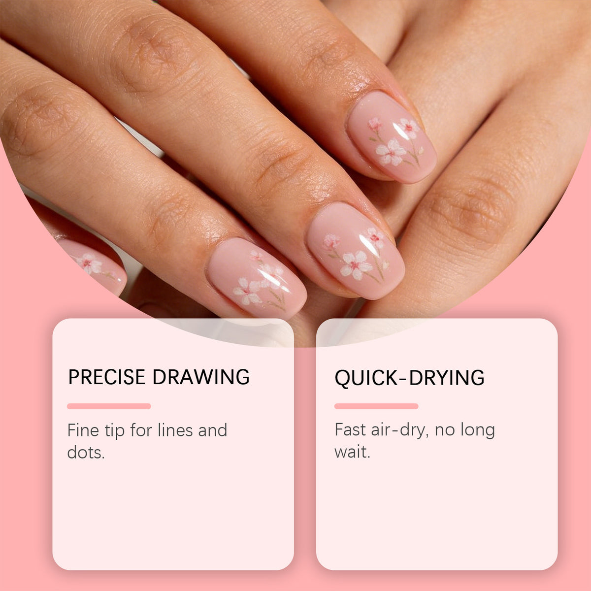 8-Piece Nail Art Pen Set for Manicure and Detailing