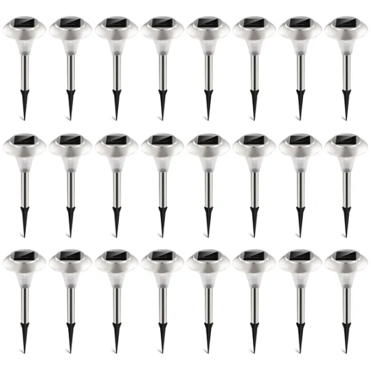 24Pcs Solar Garden Pathway Lights Waterproof Color Changing Landscape Lamps