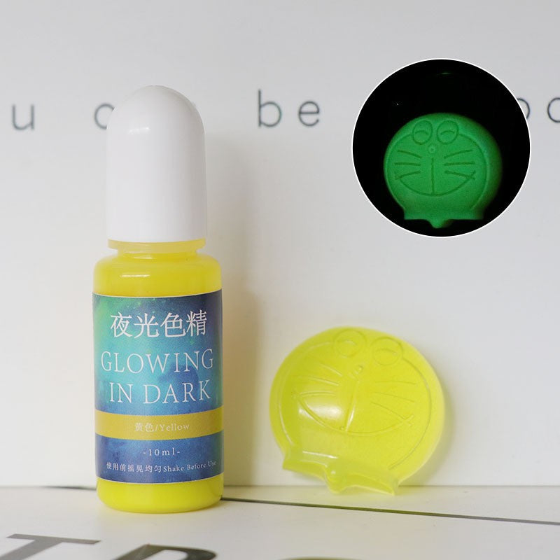 Luminous Resin Pigment for UV & Dark Glow Crafts - 20 Colors, 10ml