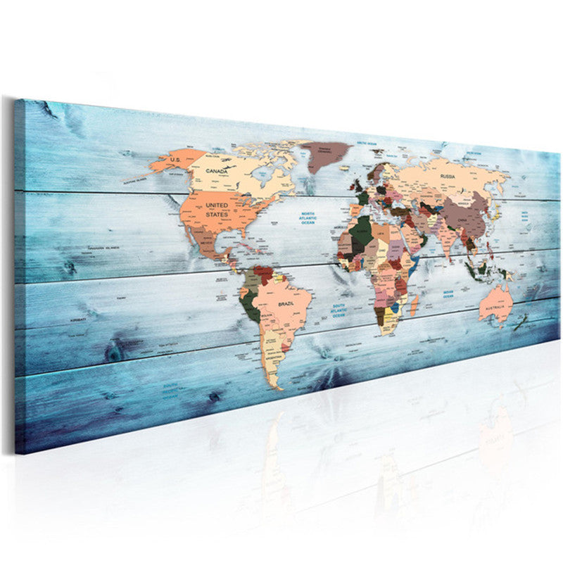 Diamond Painting Cross Stitch Map Art Kit - Scenic Landscape, Square & Round Beads, 40x120cm