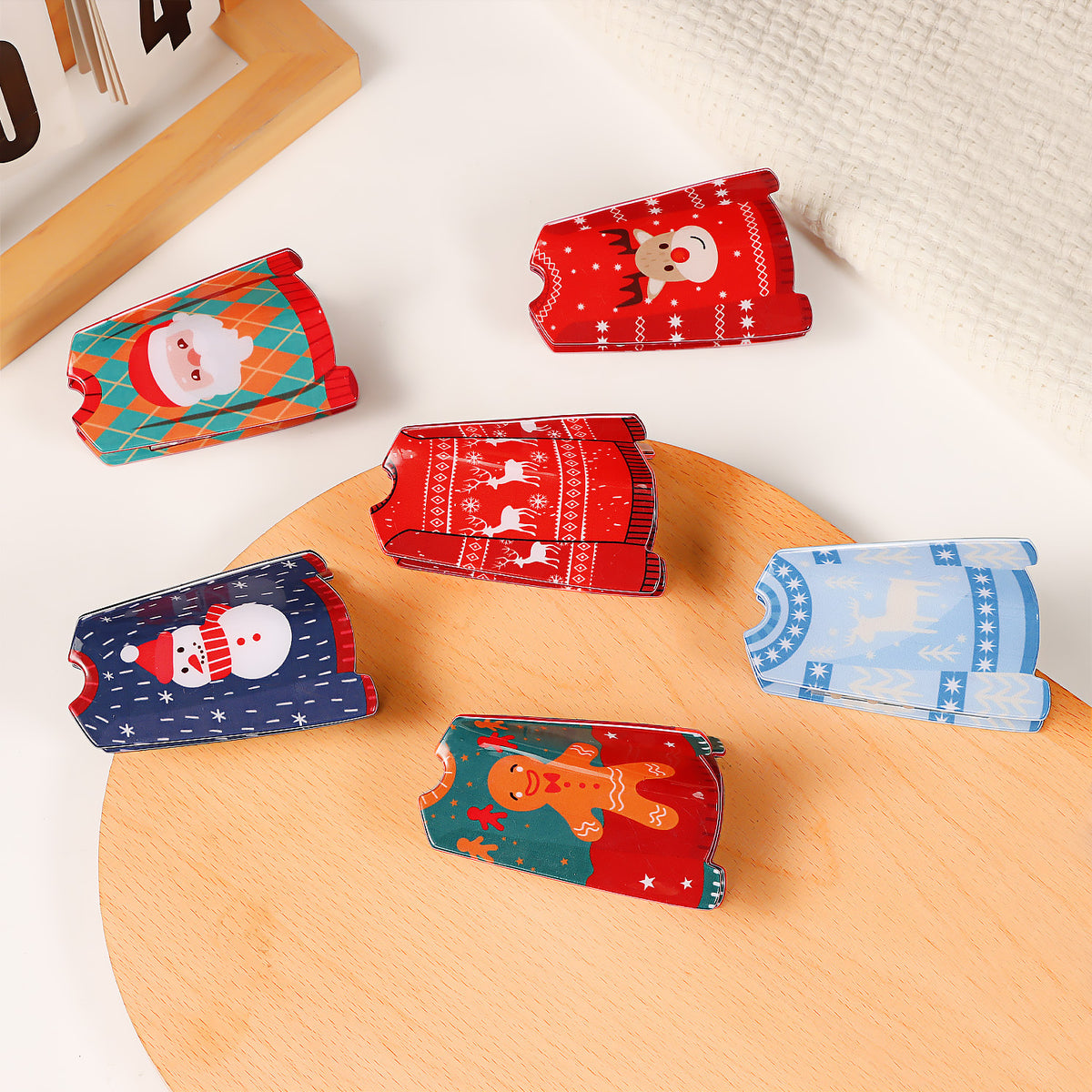 Christmas Hair Clip with Festive Designs