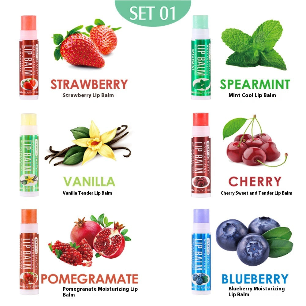 Fruit Flavor Moisturizing Lip Balm Set - Hydrating Lipstick Trio
