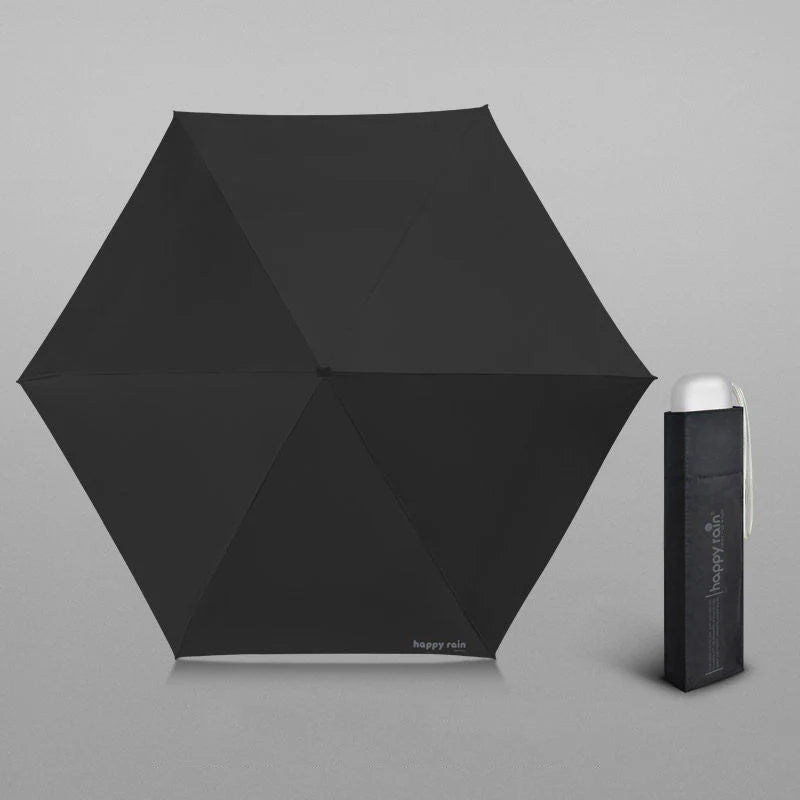 Mini Slim Automatic UV Umbrella with 6 Ribs - Compact & Stylish for All Seasons